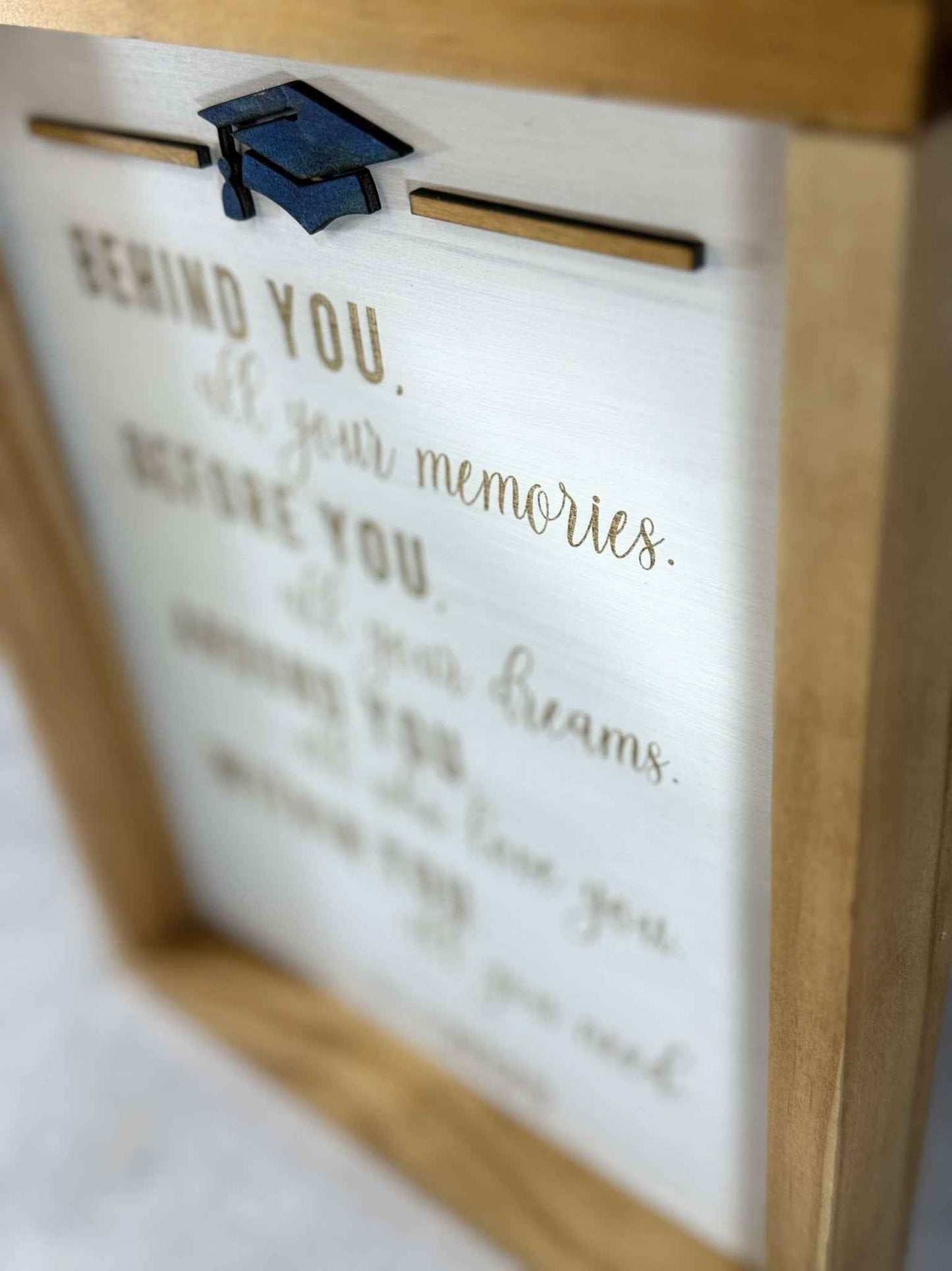 Custom year Graduation Quote Sign | Personalized 3D Wood Commencement Gift