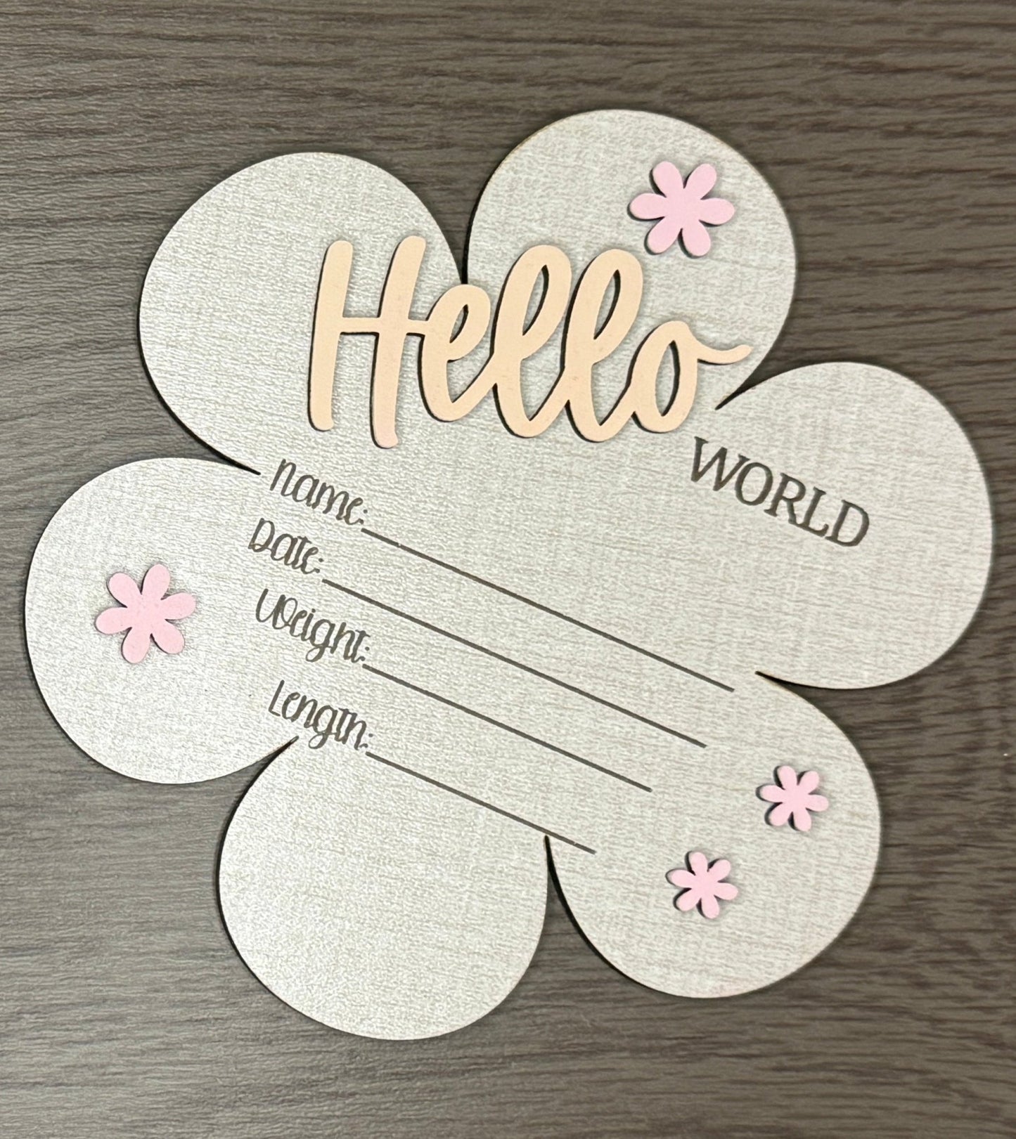 Floral Baby Milestone & Keepsake Set | 14 - Piece Engraved Wood Set - Rustic Aura