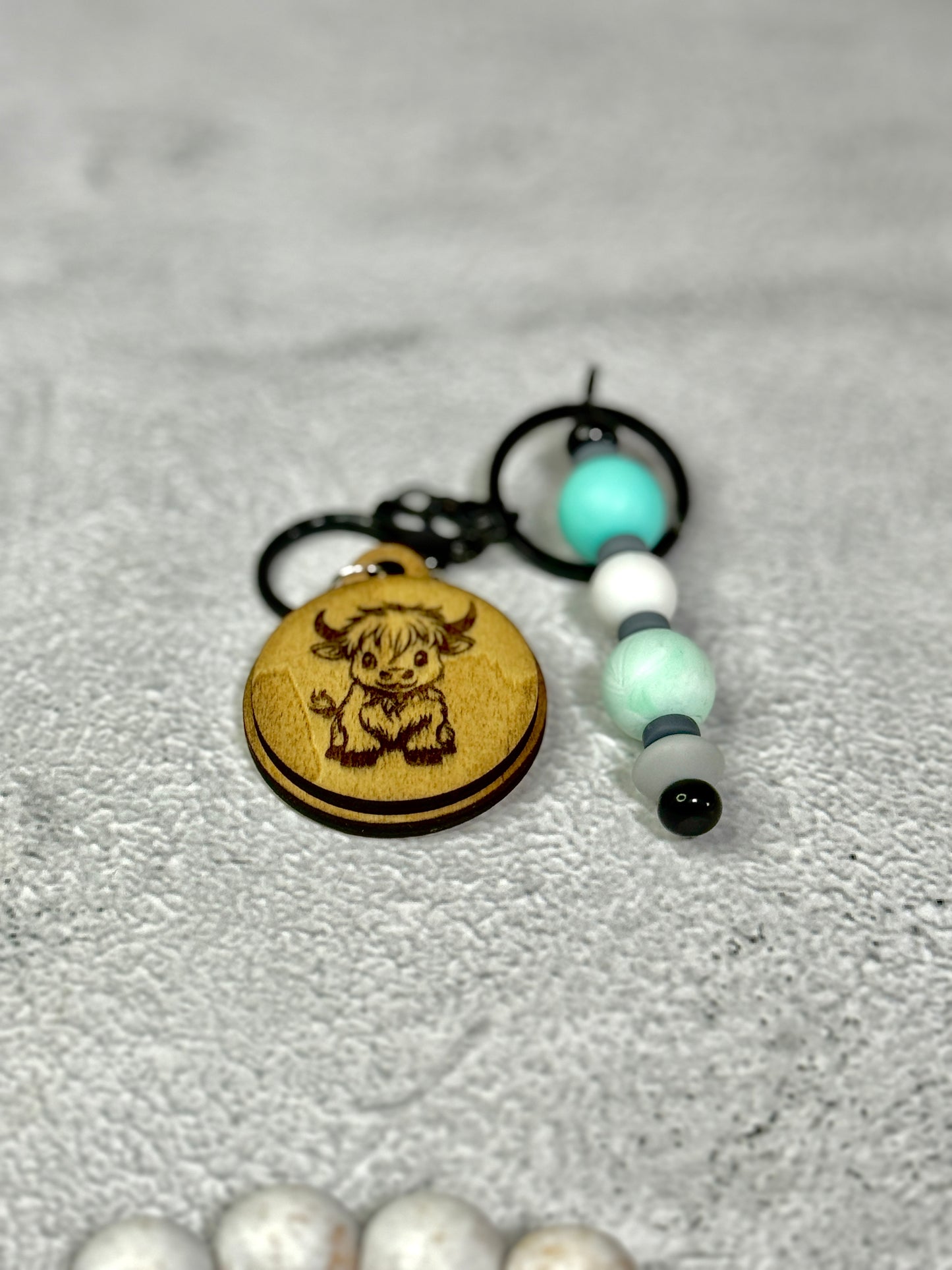 Baby Highland Cow Keychain