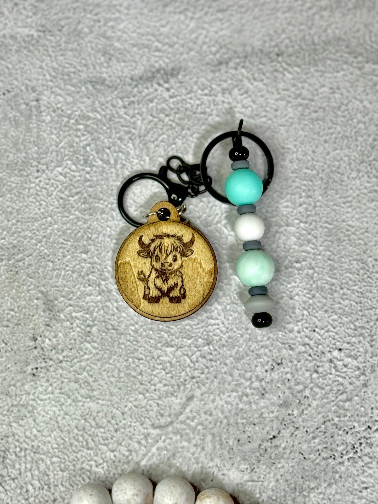 Baby Highland Cow Keychain
