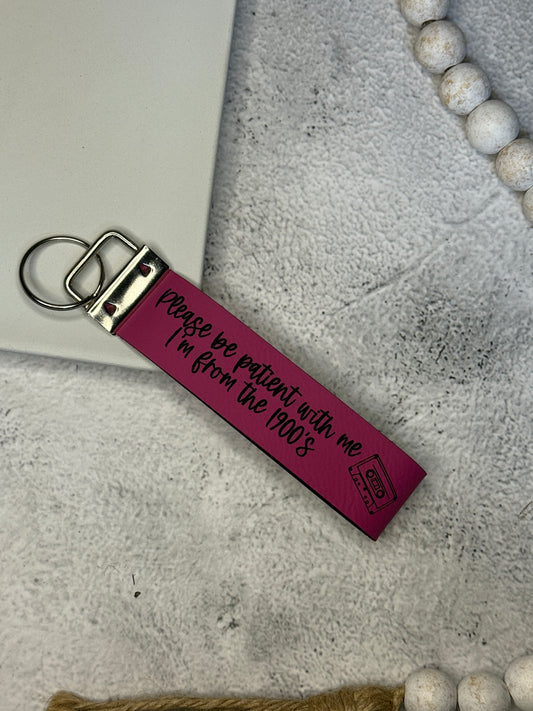 I'm from the 1900's Wristlet Keychain