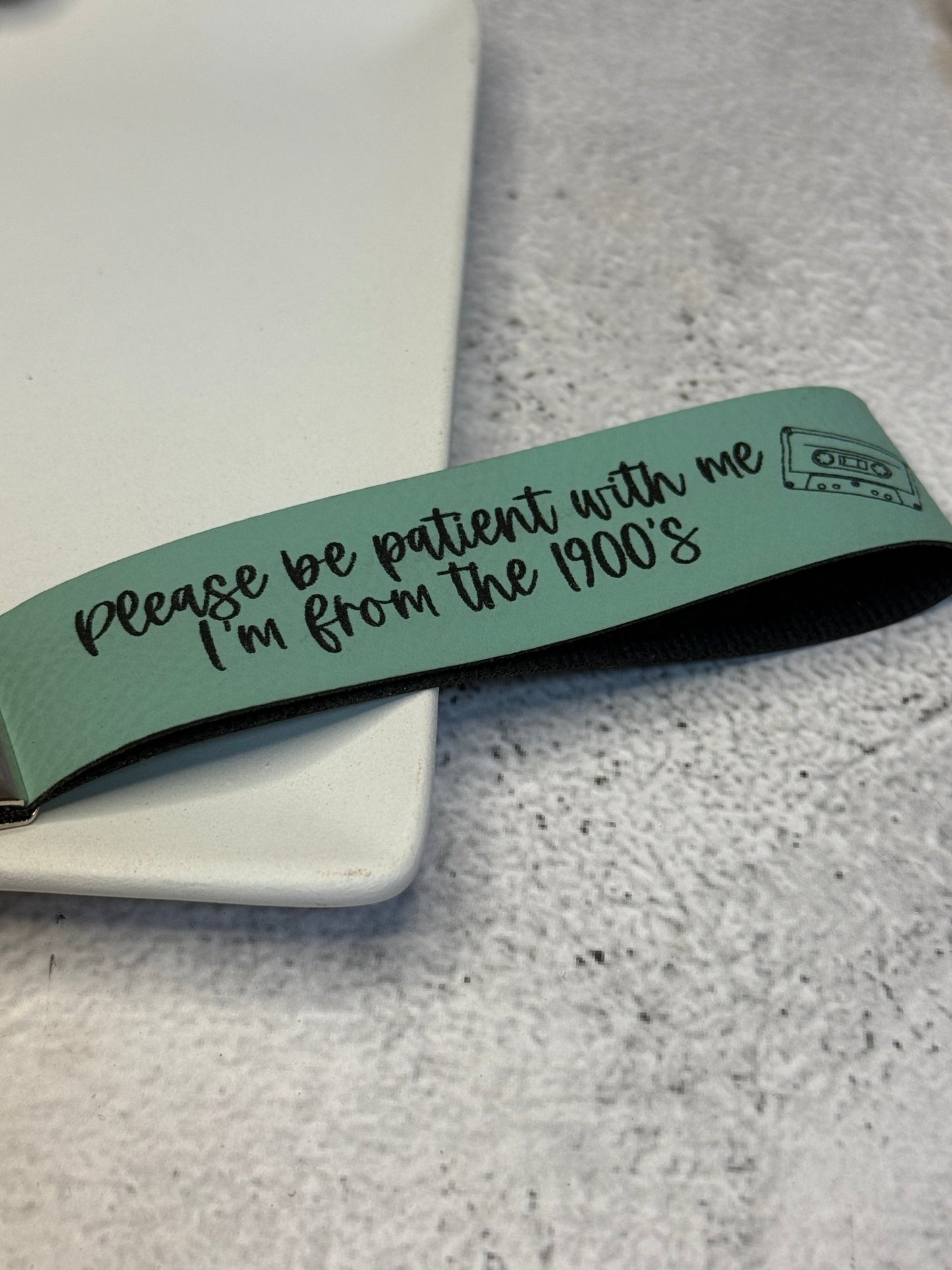 I'm from the 1900's Wristlet Keychain - Rustic Aura