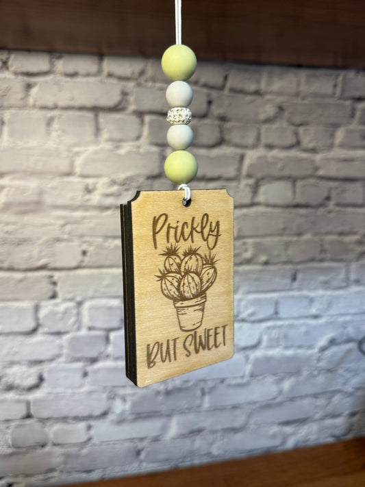Cactus Car Freshener | Prickly But Sweet - Rustic Aura