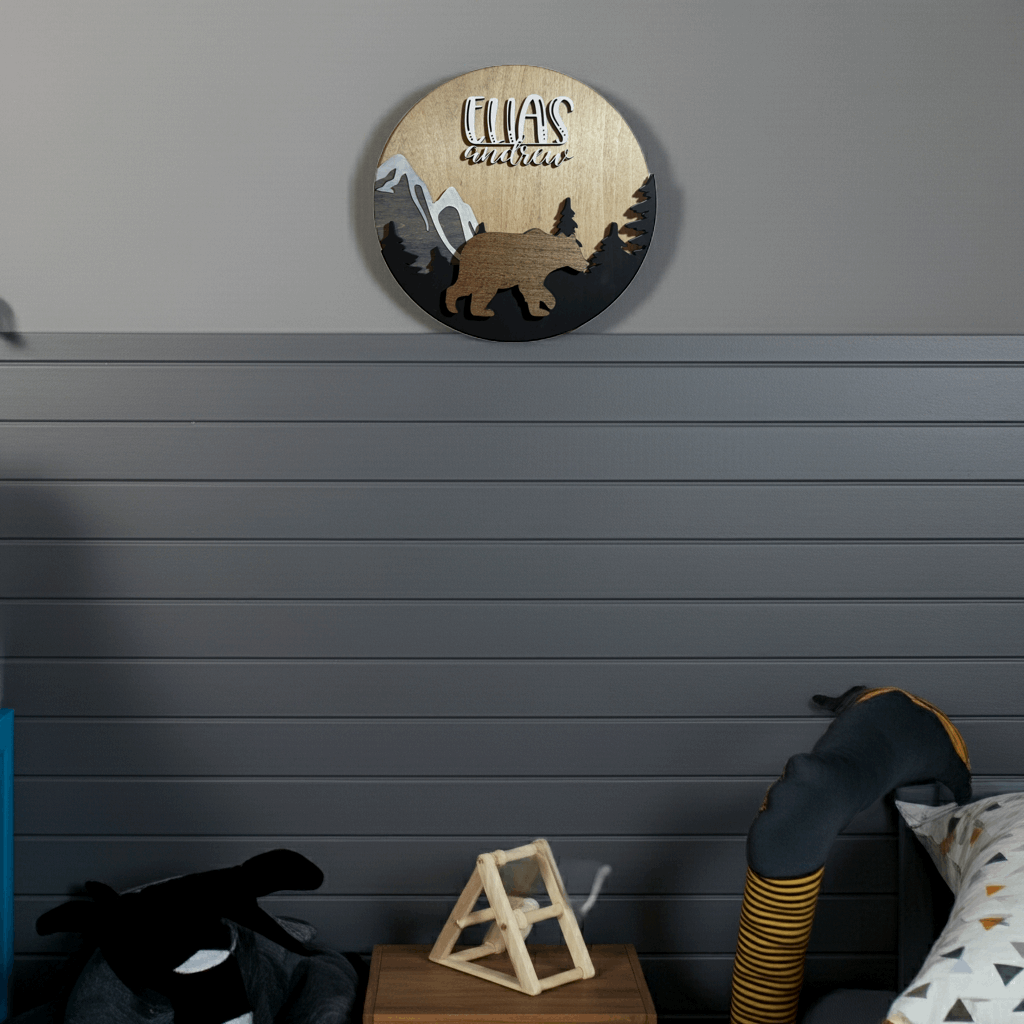 Wild Animal Round Sign - Rustic Aura