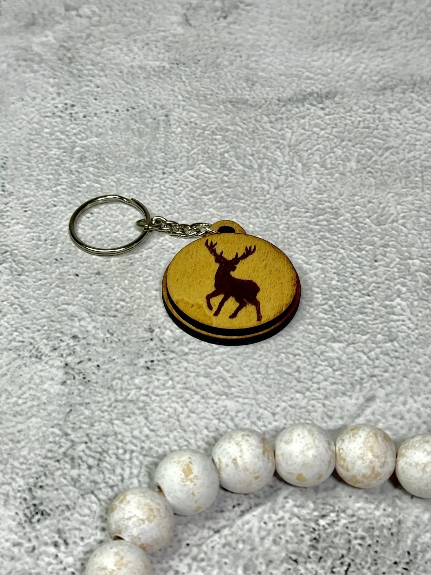 Deer Keychain - Rustic Aura