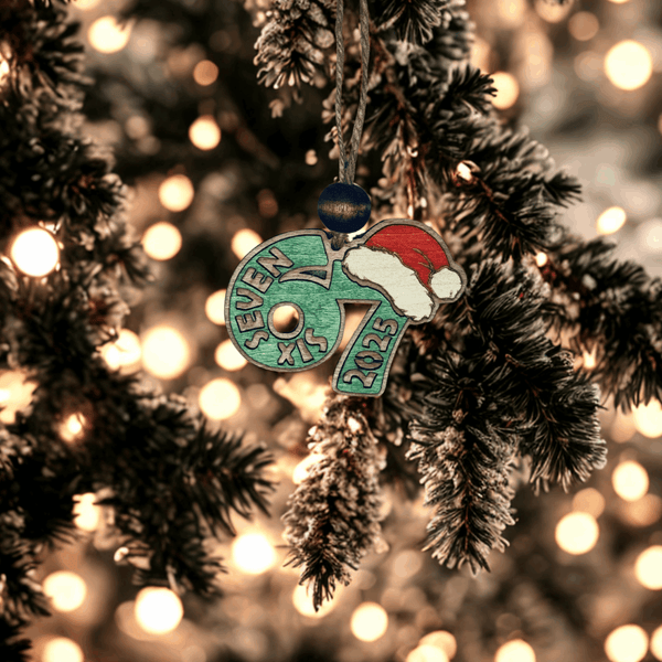 6 7 Christmas Tree Ornament - Rustic Aura