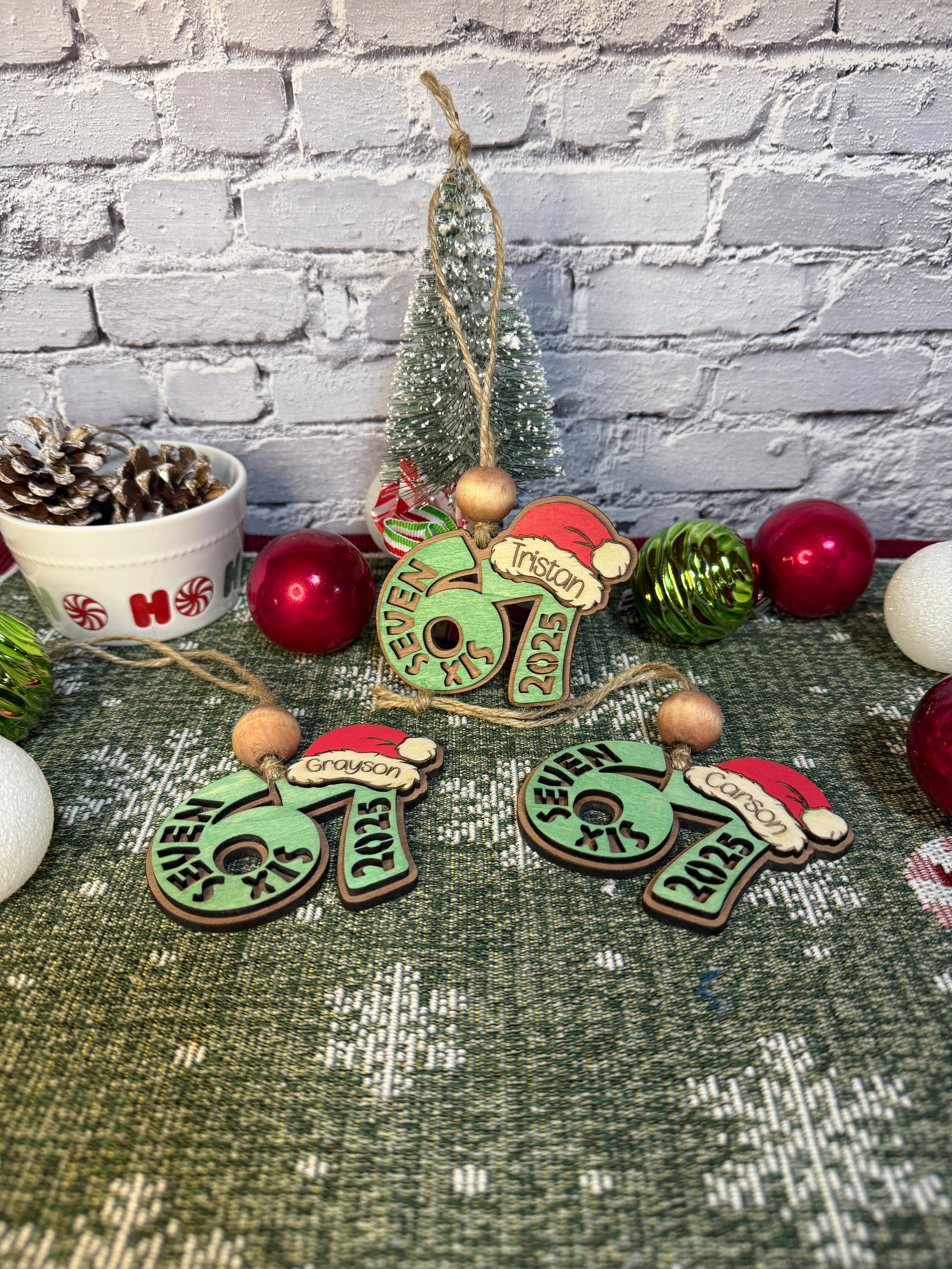 6 7 Christmas Tree Ornament