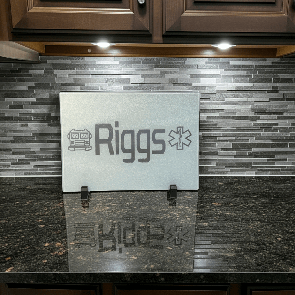 Glass Cutting Board - Rustic Aura