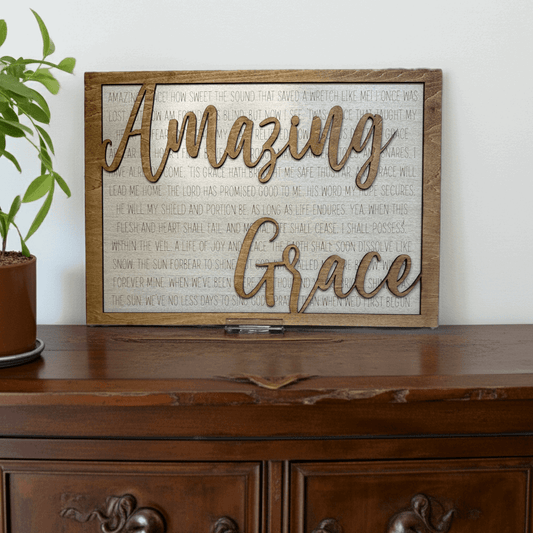 Amazing Grace Sign - Rustic Aura