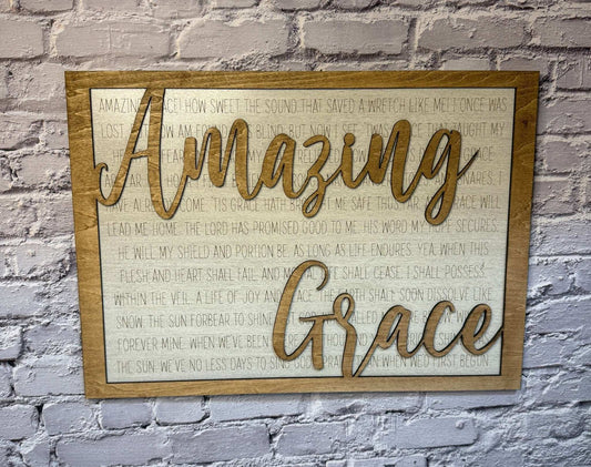 Amazing Grace Sign - Rustic Aura