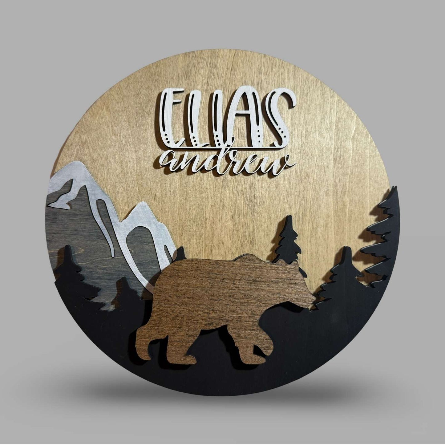 Wild Animal Round Sign - Rustic Aura