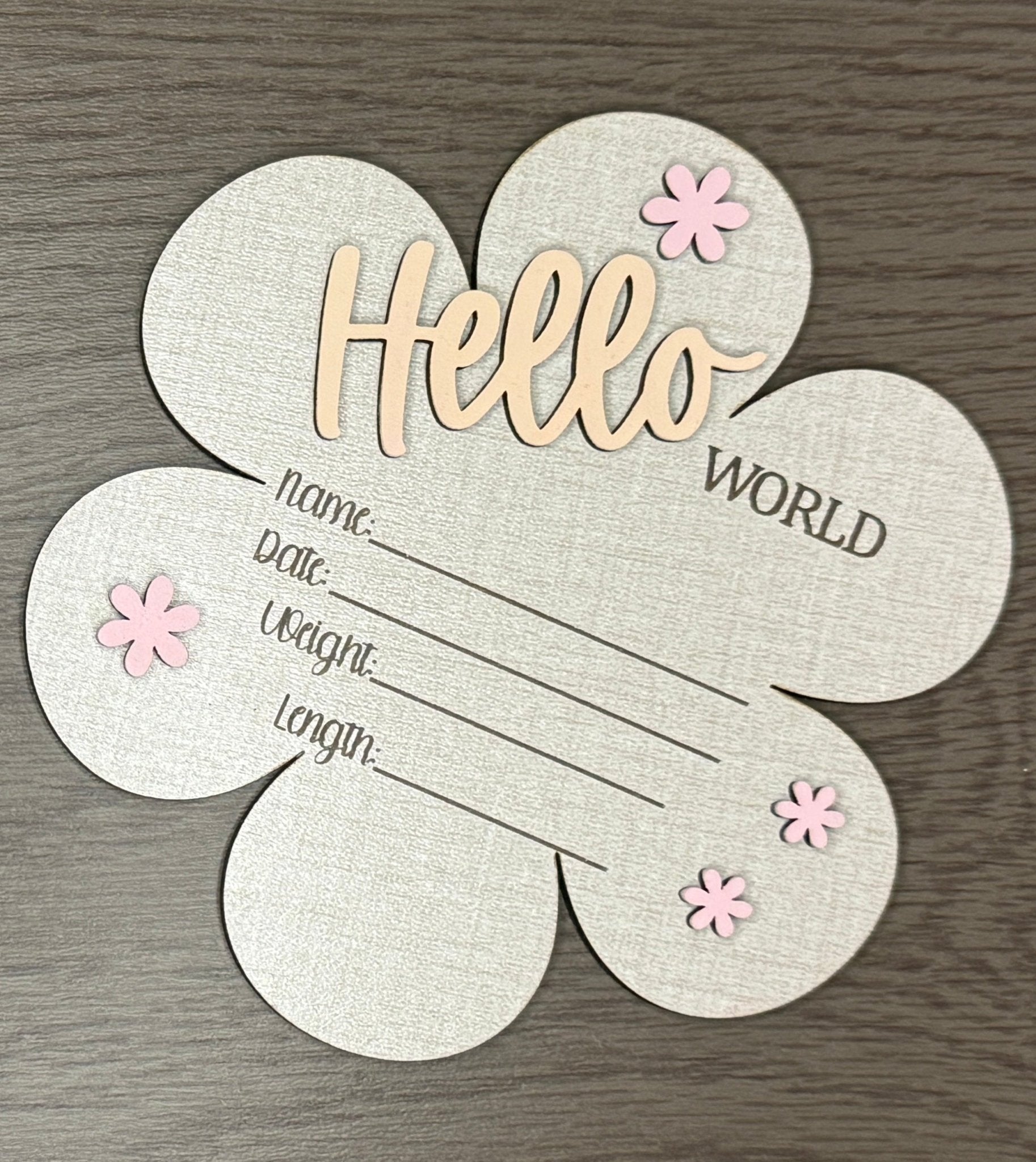 Floral Baby Milestone & Keepsake Set | 14 - Piece Engraved Wood Set - Rustic Aura
