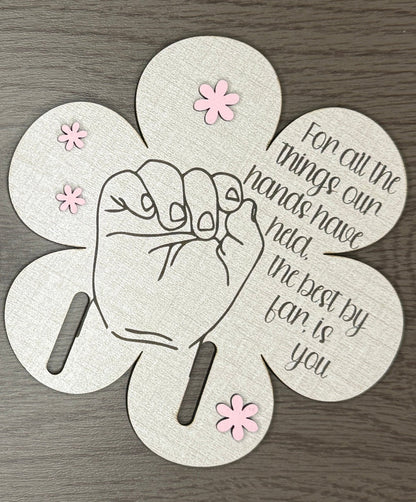 Floral Baby Milestone & Keepsake Set | 14 - Piece Engraved Wood Set - Rustic Aura