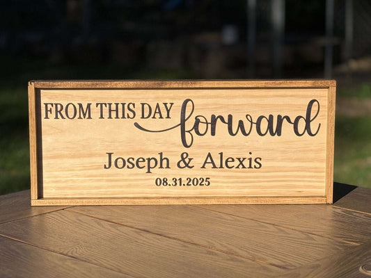 From This Day Forward Personalized Sign - Rustic Aura