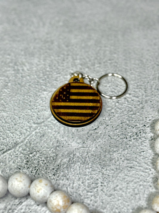 American Flag Keychain