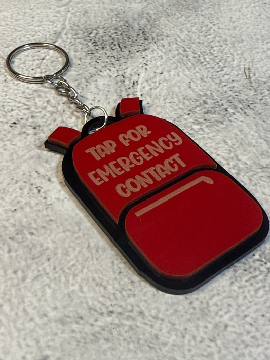 Emergency Contact NFC Keychain - Rustic Aura
