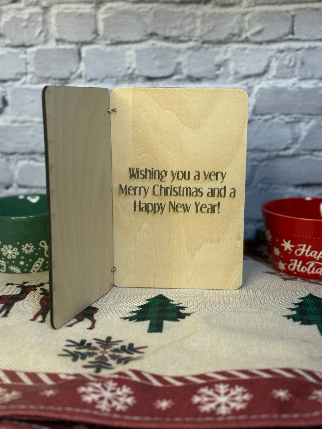 Wooden Christmas Card