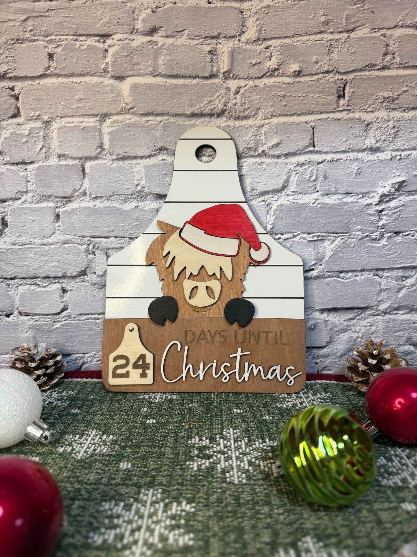 Highland Cow Christmas Countdown - Rustic Aura