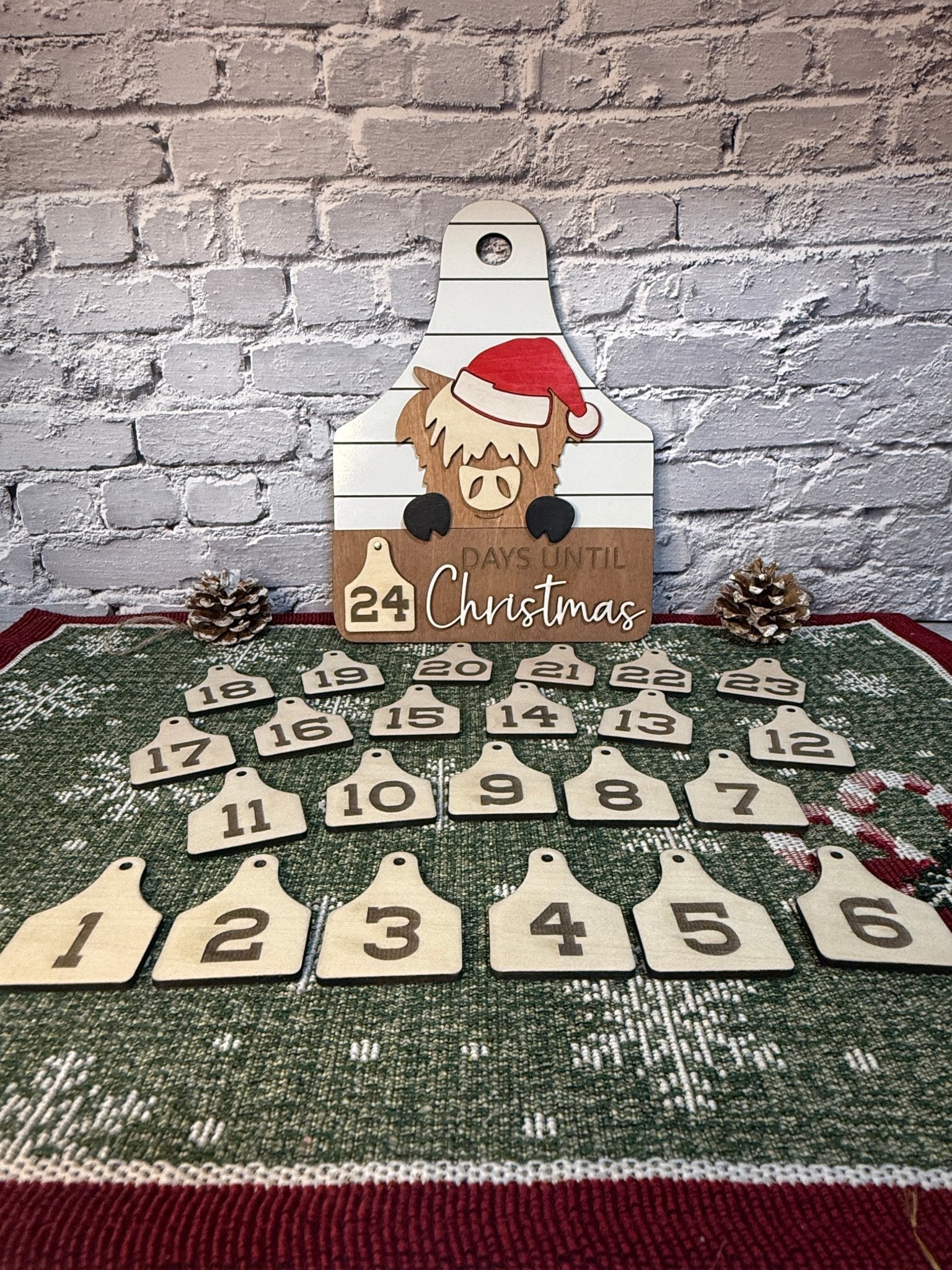 Highland Cow Christmas Countdown - Rustic Aura