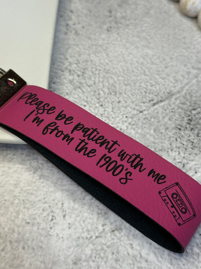 I'm from the 1900's Wristlet Keychain