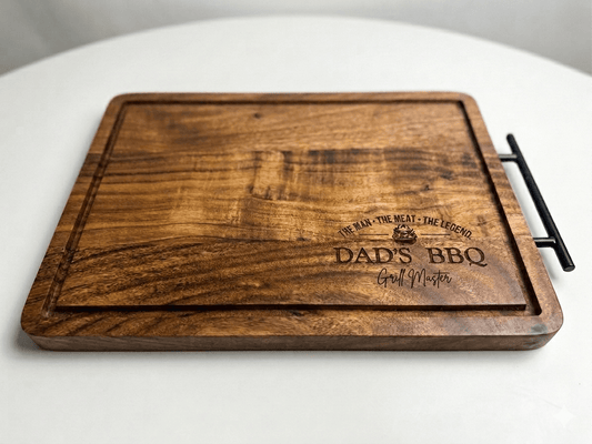The Man | The Meat | The Legend | Cutting Board - Rustic Aura