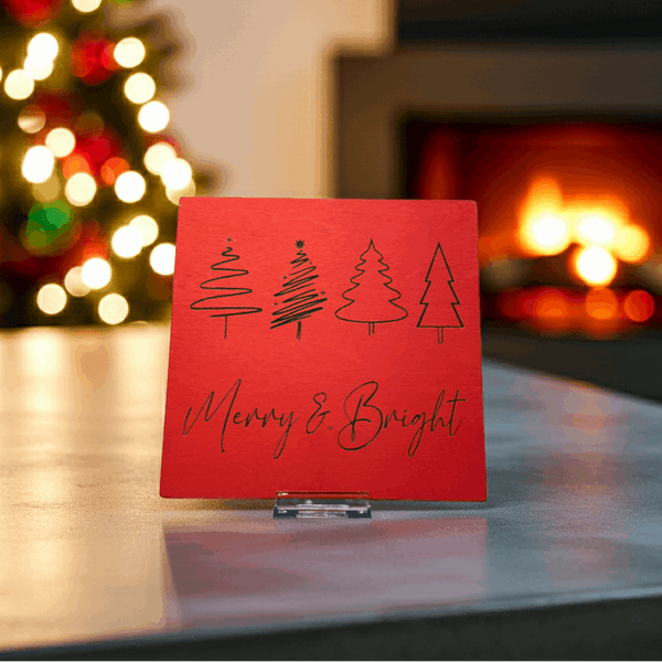 Merry & Bright Sign - Rustic Aura