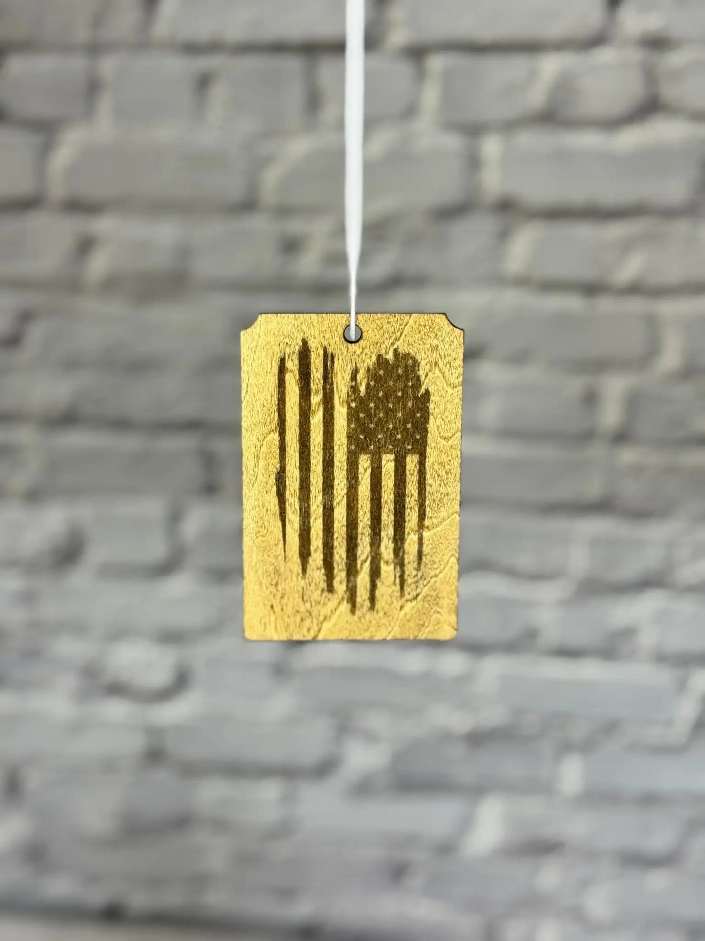 American Flag Car Freshener - Rustic Aura