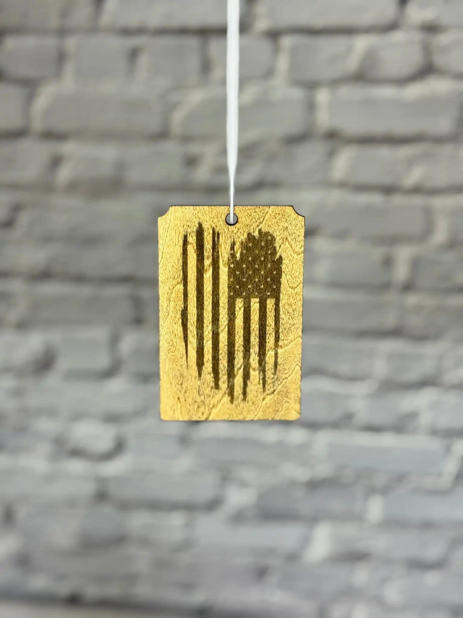 American Flag Car Freshener - Rustic Aura