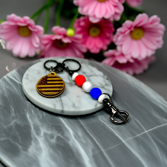 engraved wooden keychain