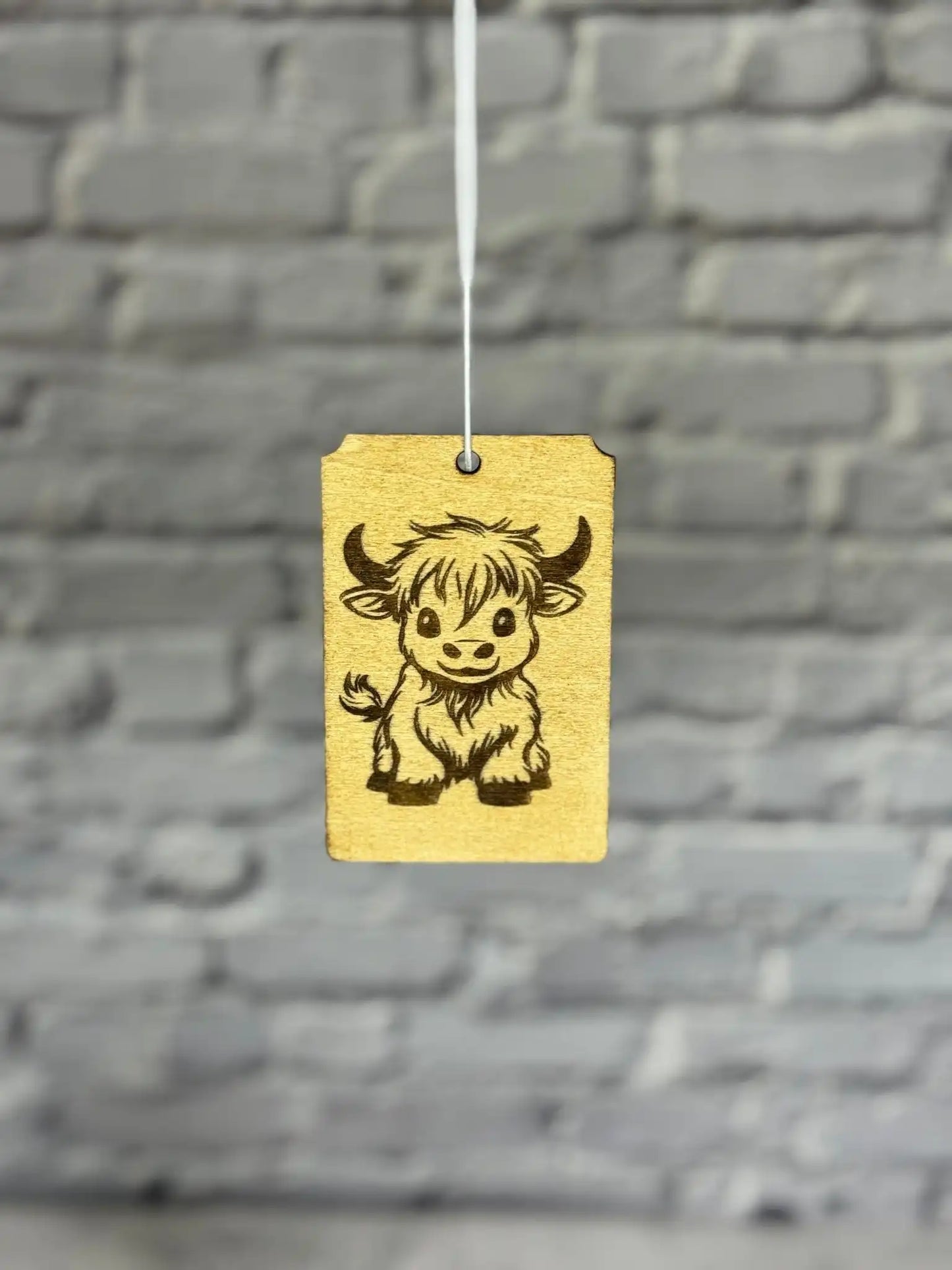 Baby Highland Cow Car Freshener - Rustic Aura