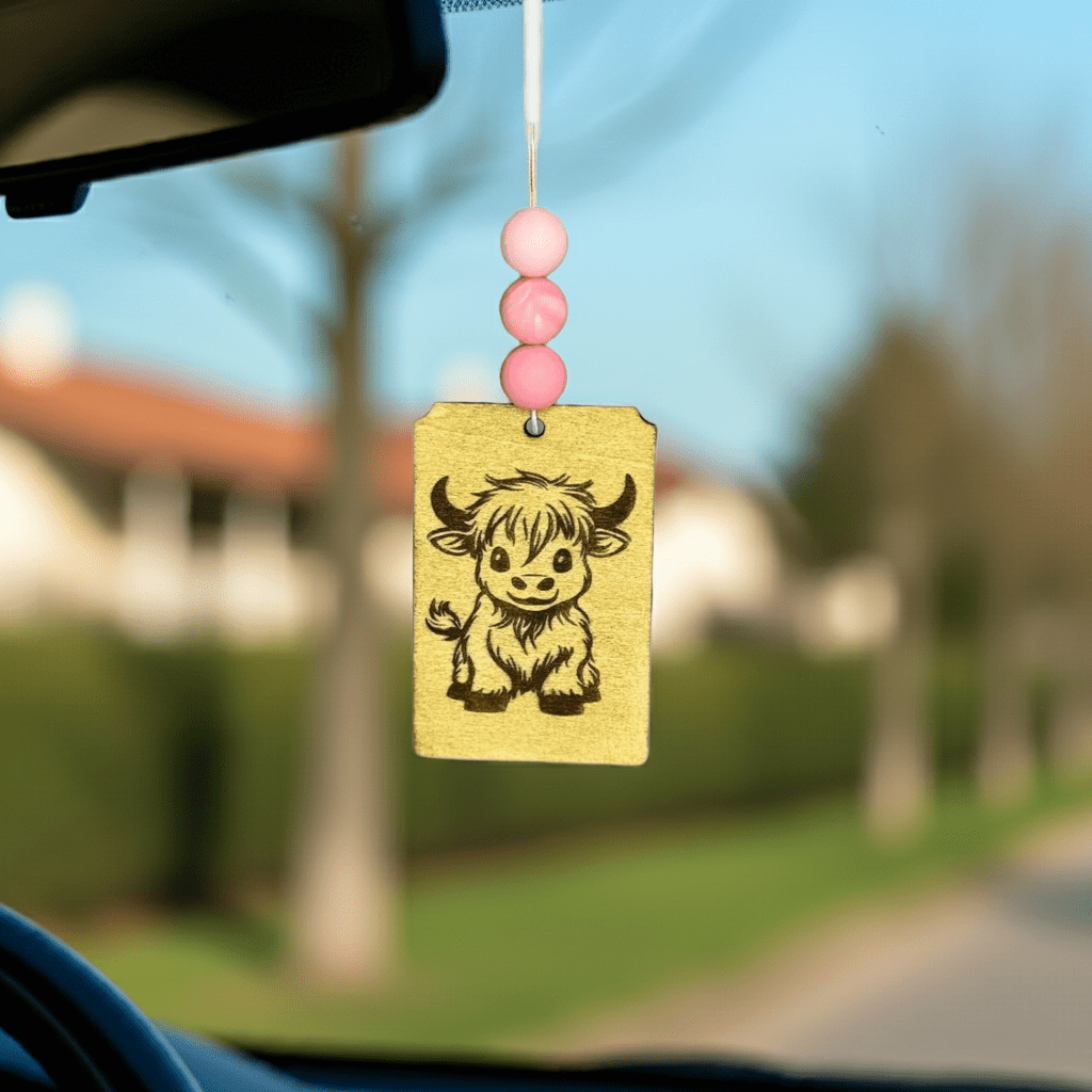 Baby Highland Cow Car Freshener - Rustic Aura