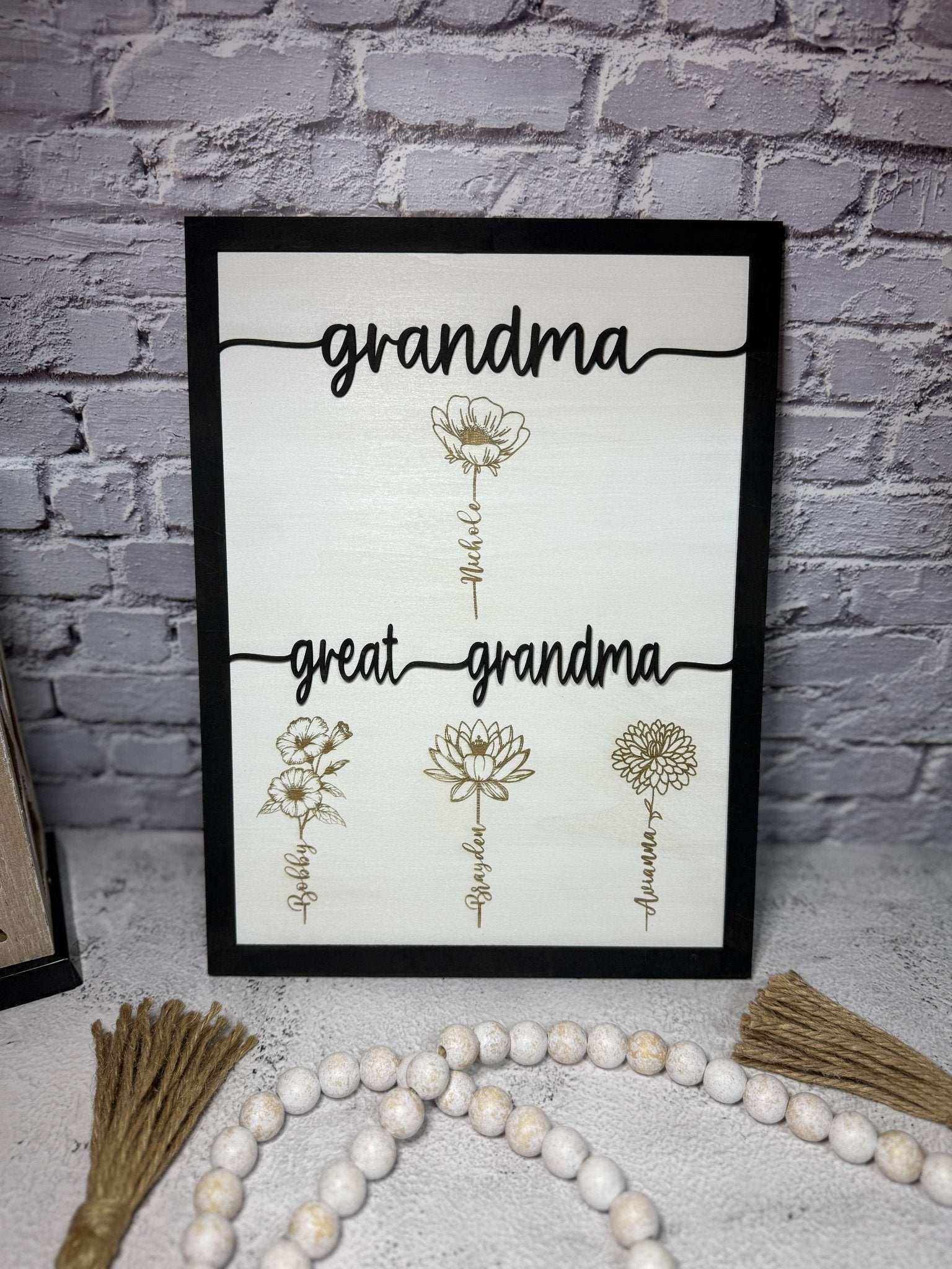Names with Birth Flower Sign - Rustic Aura