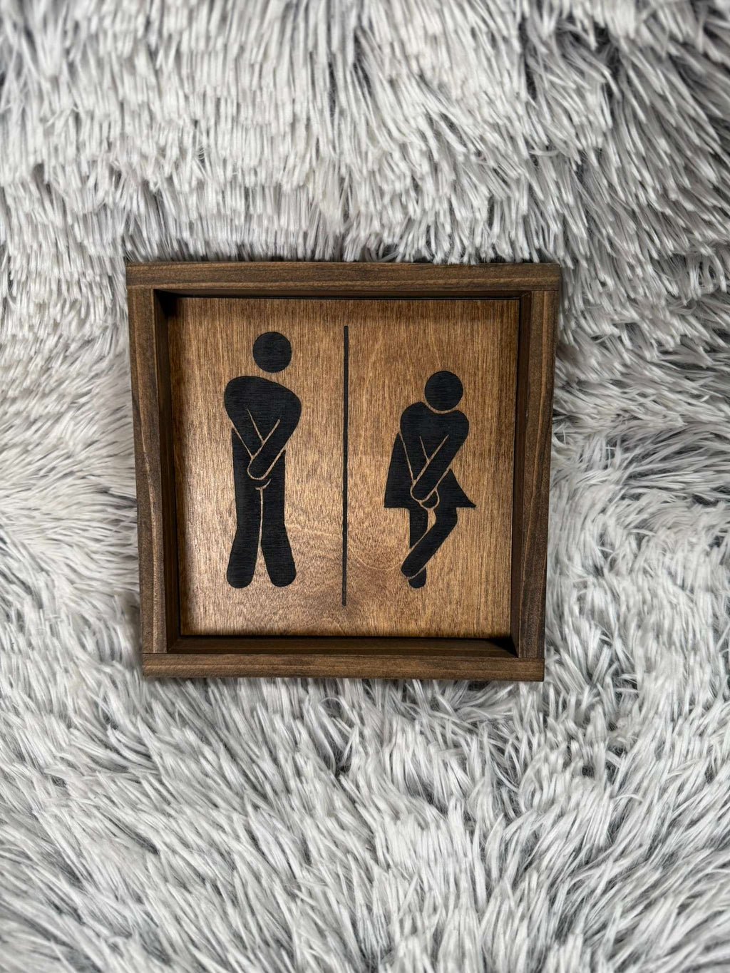 Boy/Girl Bathroom Sign - Rustic Aura
