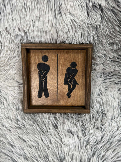 Boy/Girl Bathroom Sign