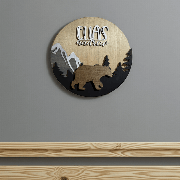 Wild Animal Round Sign - Rustic Aura