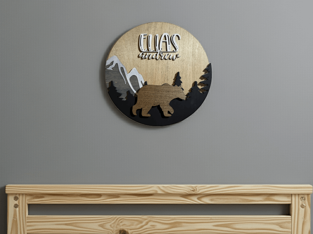 Wild Animal Round Sign - Rustic Aura