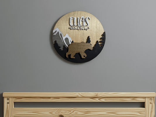 Wild Animal Round Sign - Rustic Aura