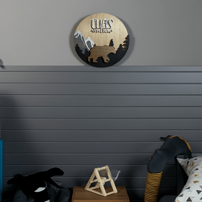 Wild Animal Round Sign - Rustic Aura