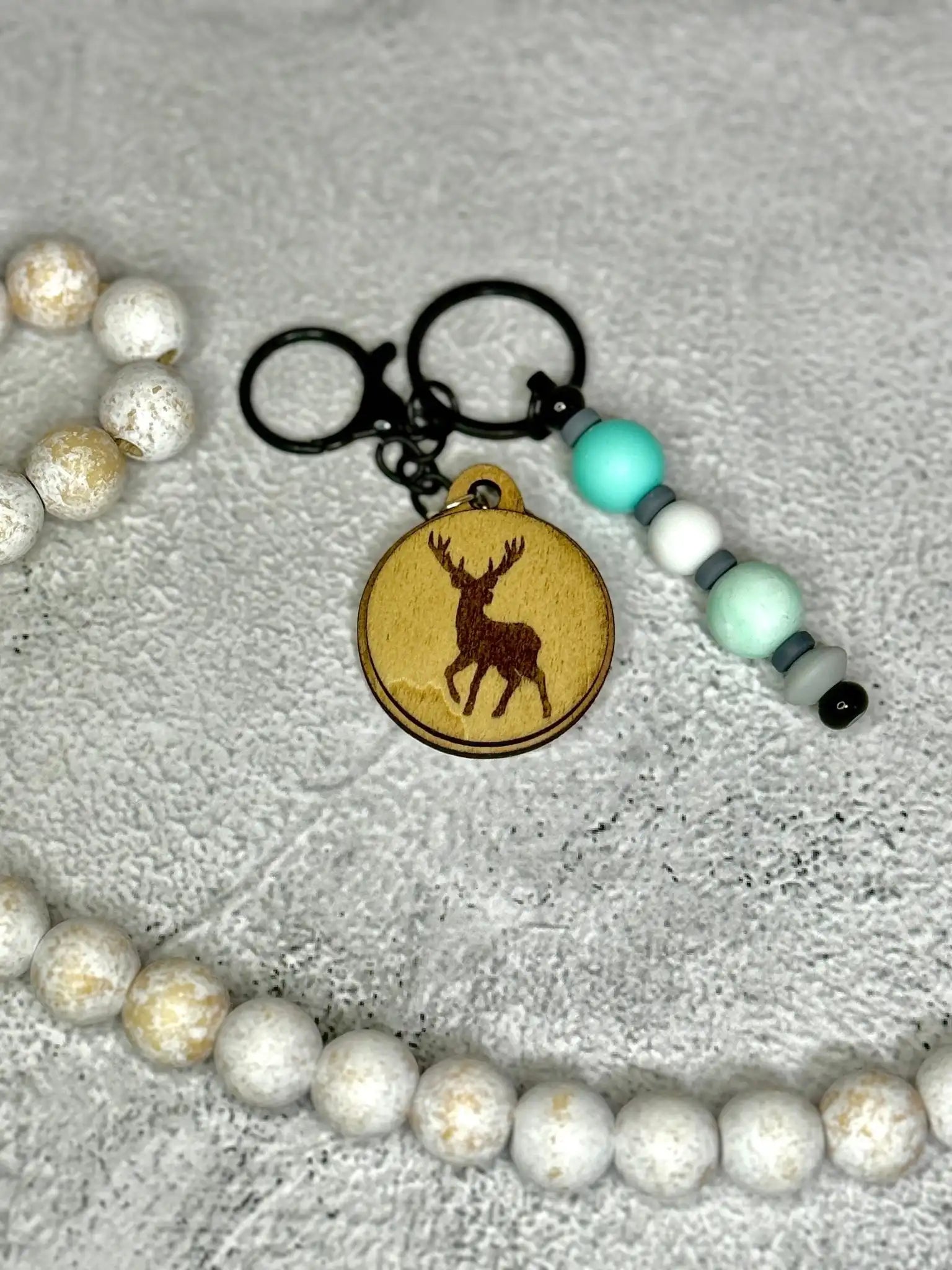 Deer Keychain - Rustic Aura