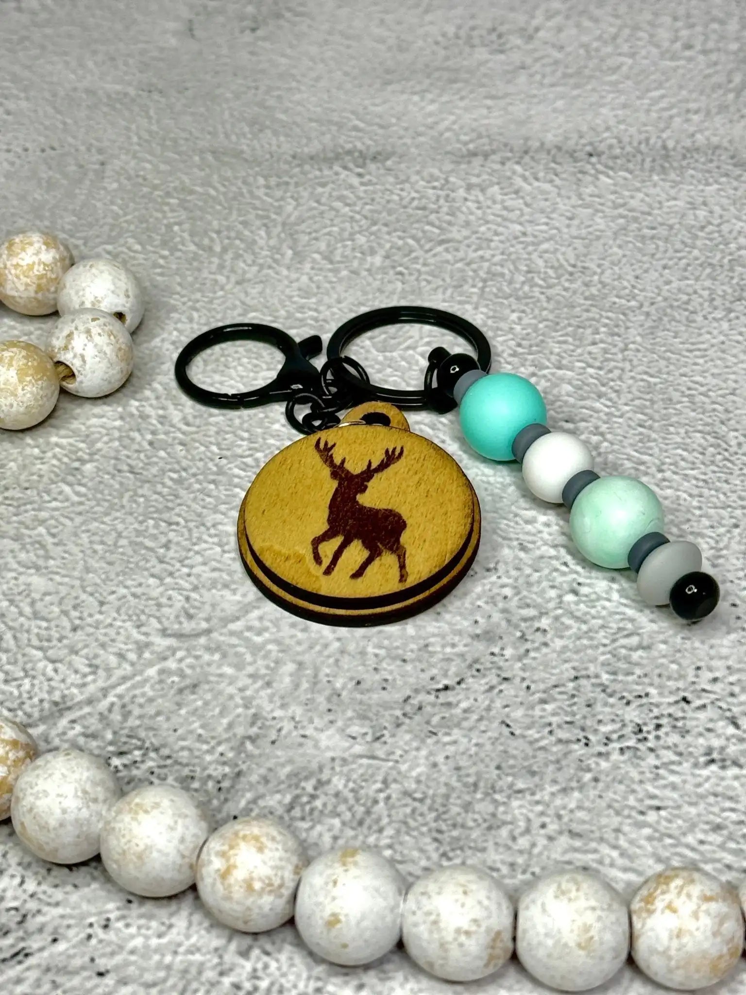 Deer Keychain - Rustic Aura
