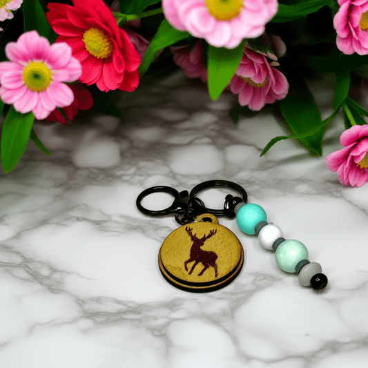 Deer Keychain - Rustic Aura
