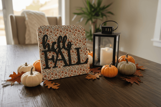 Hello Fall Sign - Rustic Aura