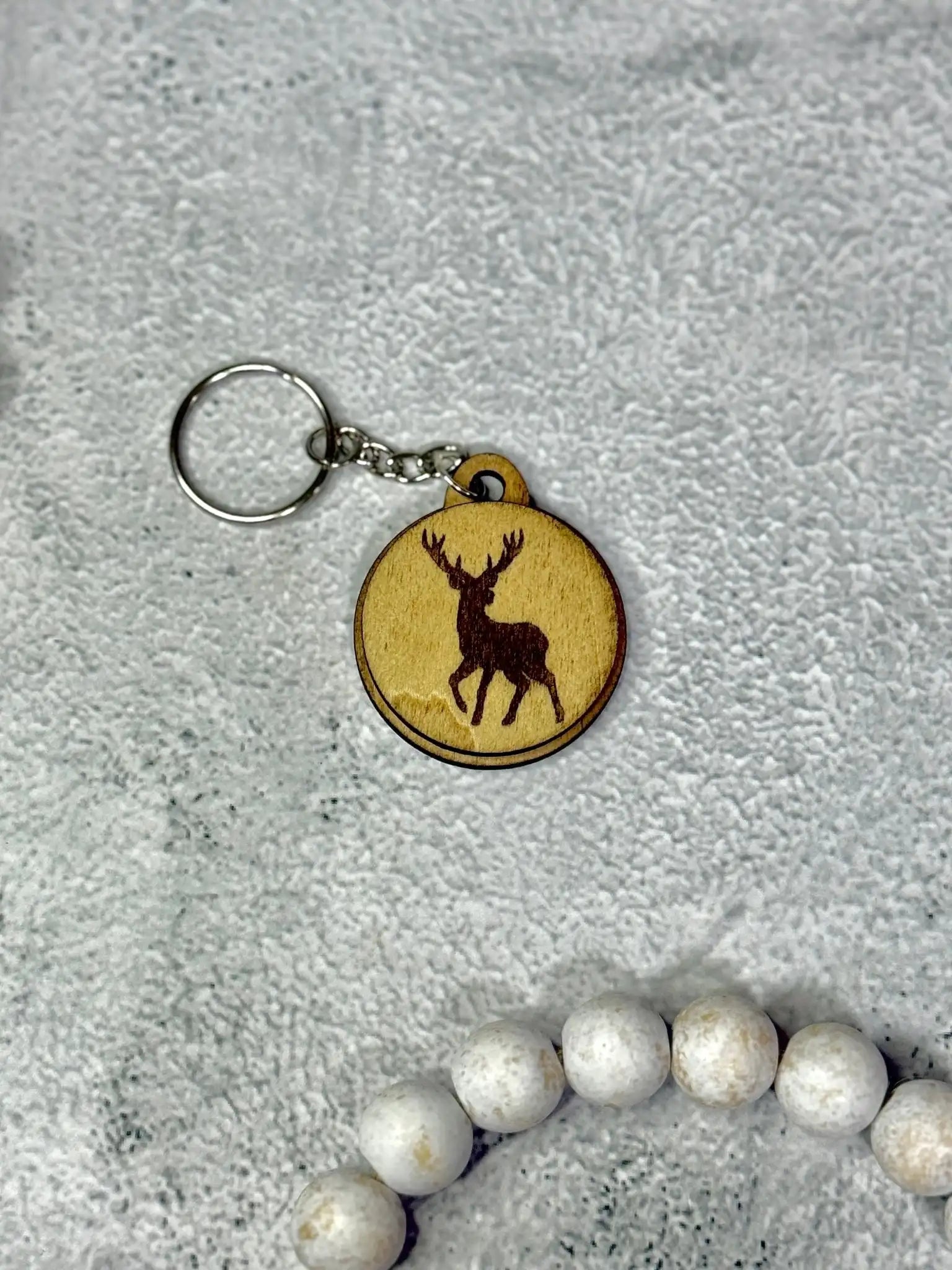 Deer Keychain - Rustic Aura