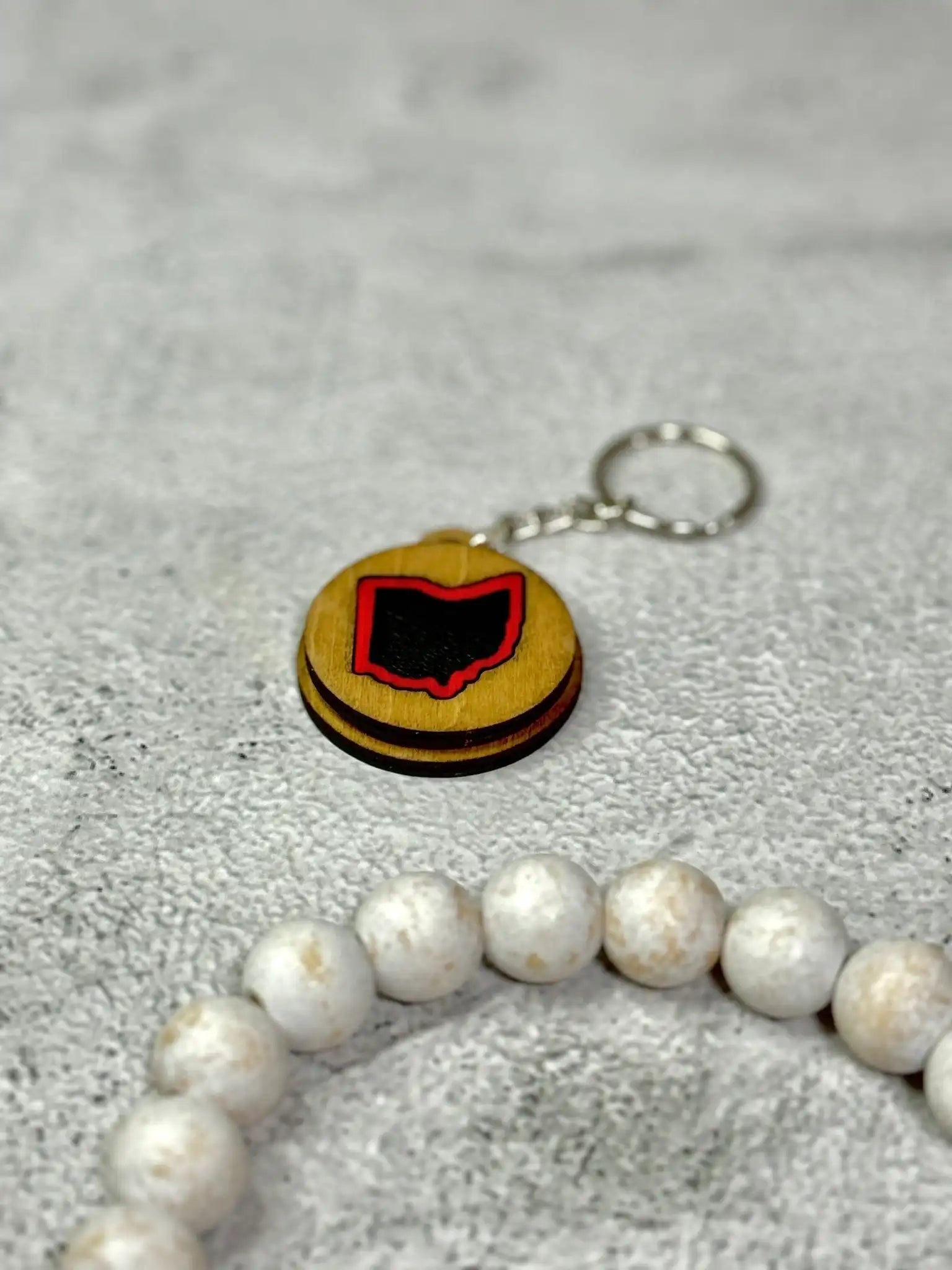 Ohio Keychain - Rustic Aura
