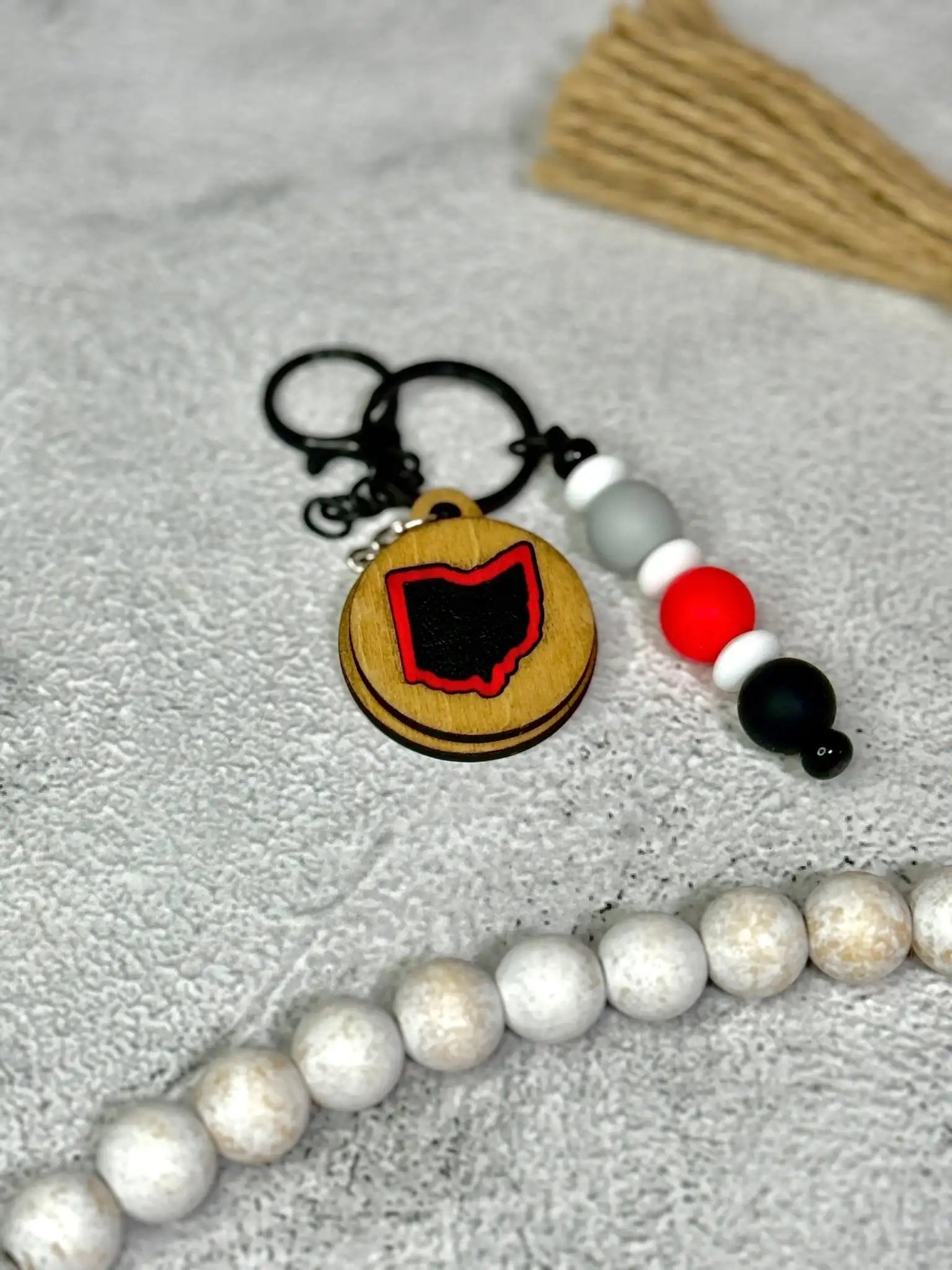 Ohio Keychain - Rustic Aura