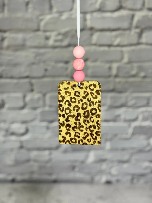 Leopard Print Car Freshener - Rustic Aura