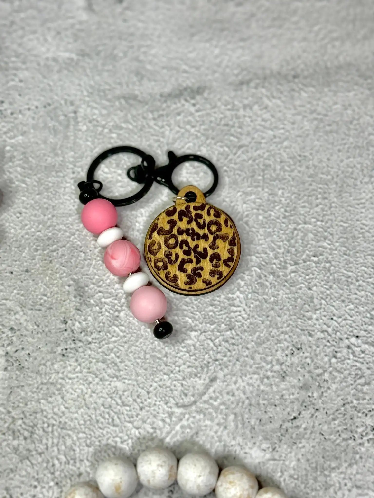 Leopard Print Keychain - Rustic Aura
