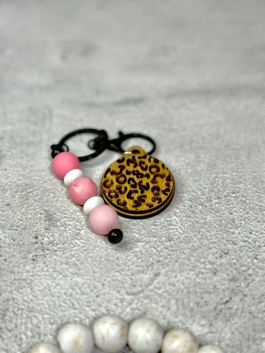 Leopard Print Keychain - Rustic Aura