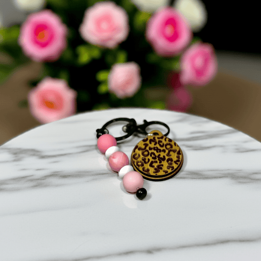 Leopard Print Keychain - Rustic Aura