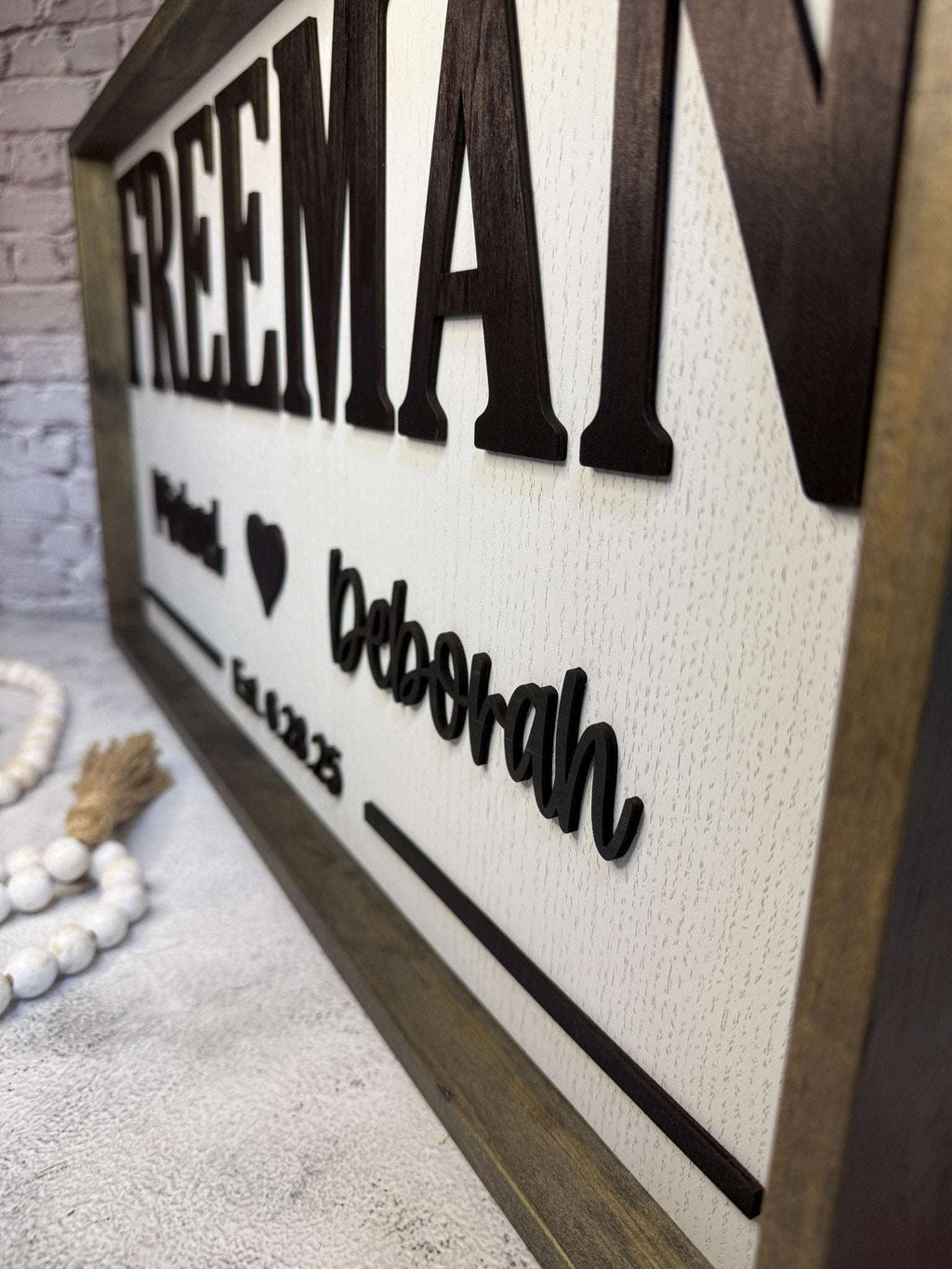 Last Name Sign - Rustic Aura